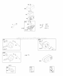 Muffler Air Cleaner Diagram and Parts List for  Briggs and Stratton Engine